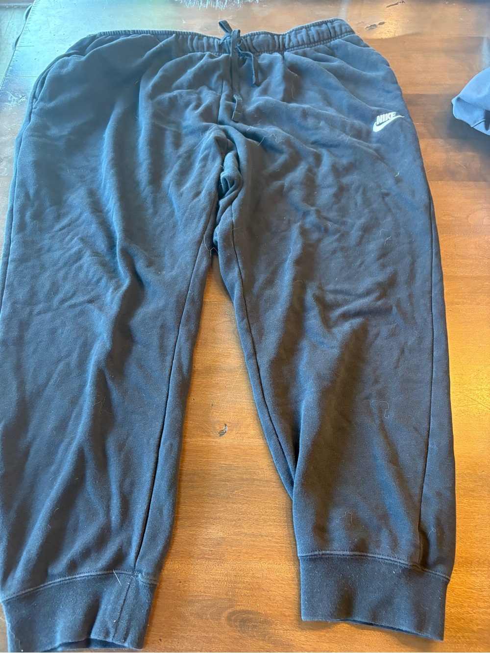 Nike Black Sweatshirt with White Tag and Swoosh